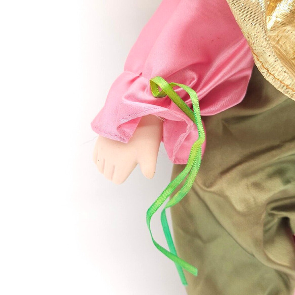 Fao Schwarz Vintage Porcelain‎ 18" Clown Doll Sad Paint Pink Green Collectible - Picture 3 of 6